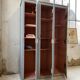 Blue patinated workshop furniture locker room