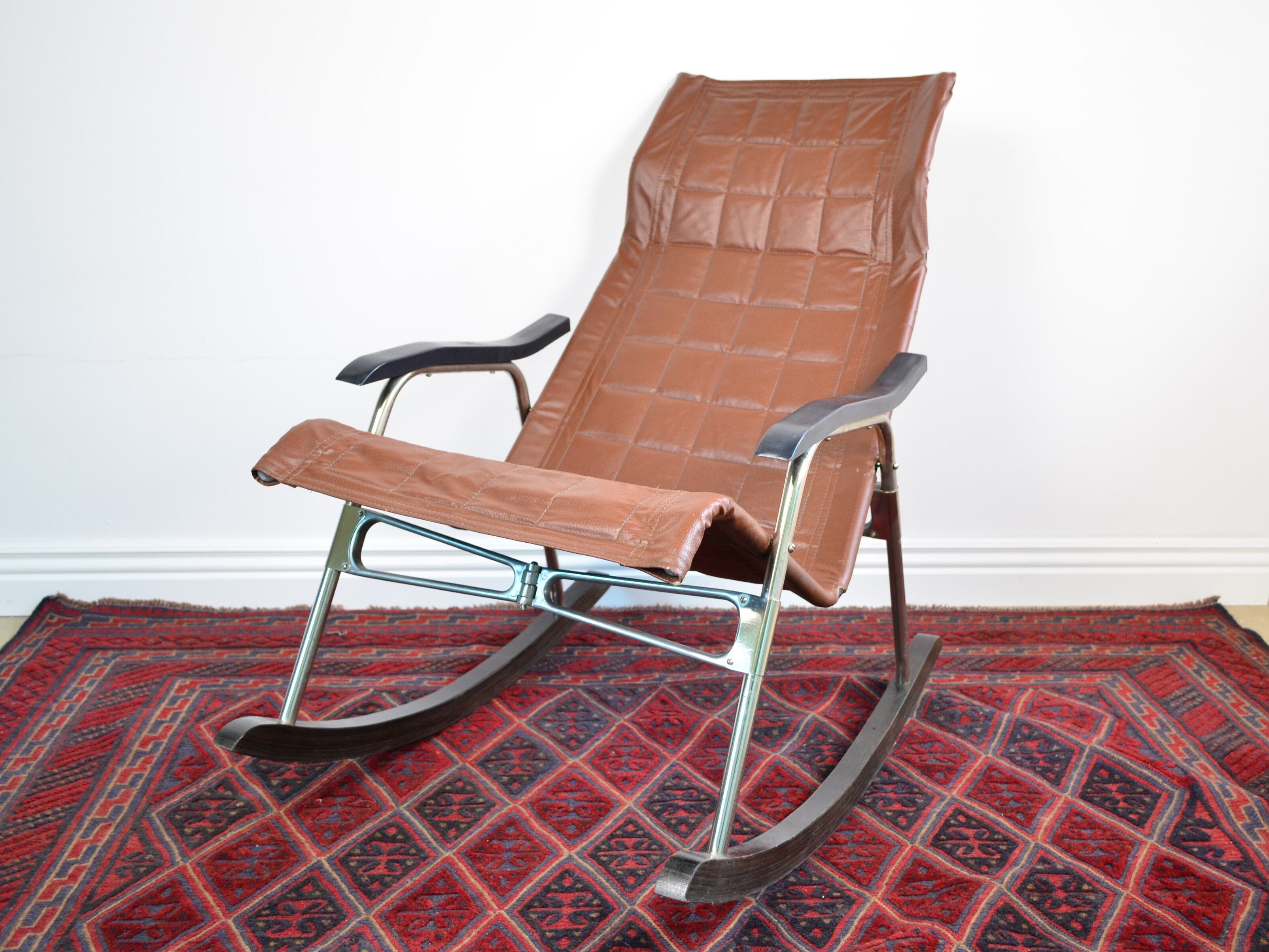 Mid Century folding rocking chair by Takeshi Nii