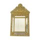 Ancien miroir à coussin repoussé facetté France