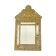 Old Cushion Mirror Repousse Faceted Mirror France