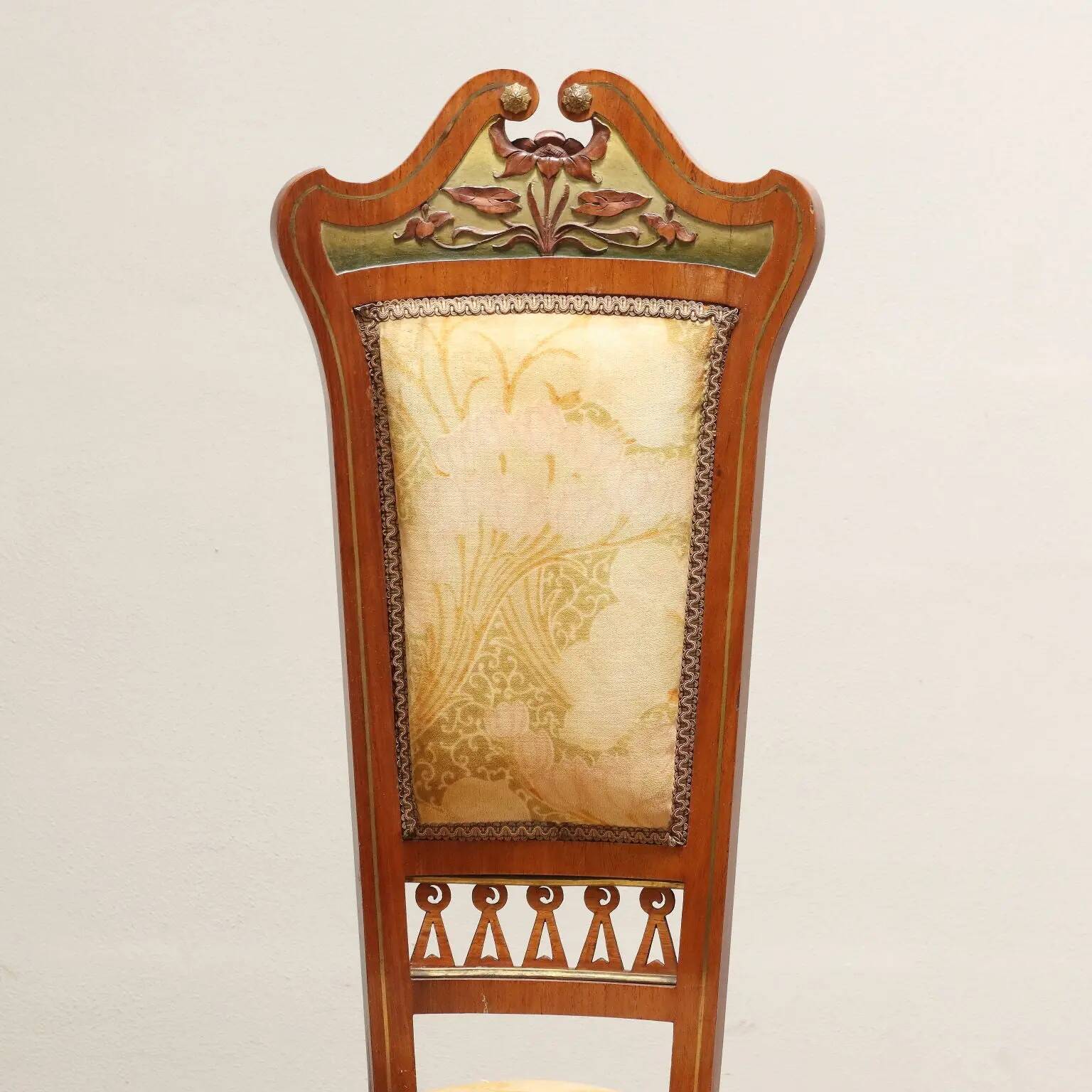 Group of Art Nouveau chairs and armchairs Italy 19th Century