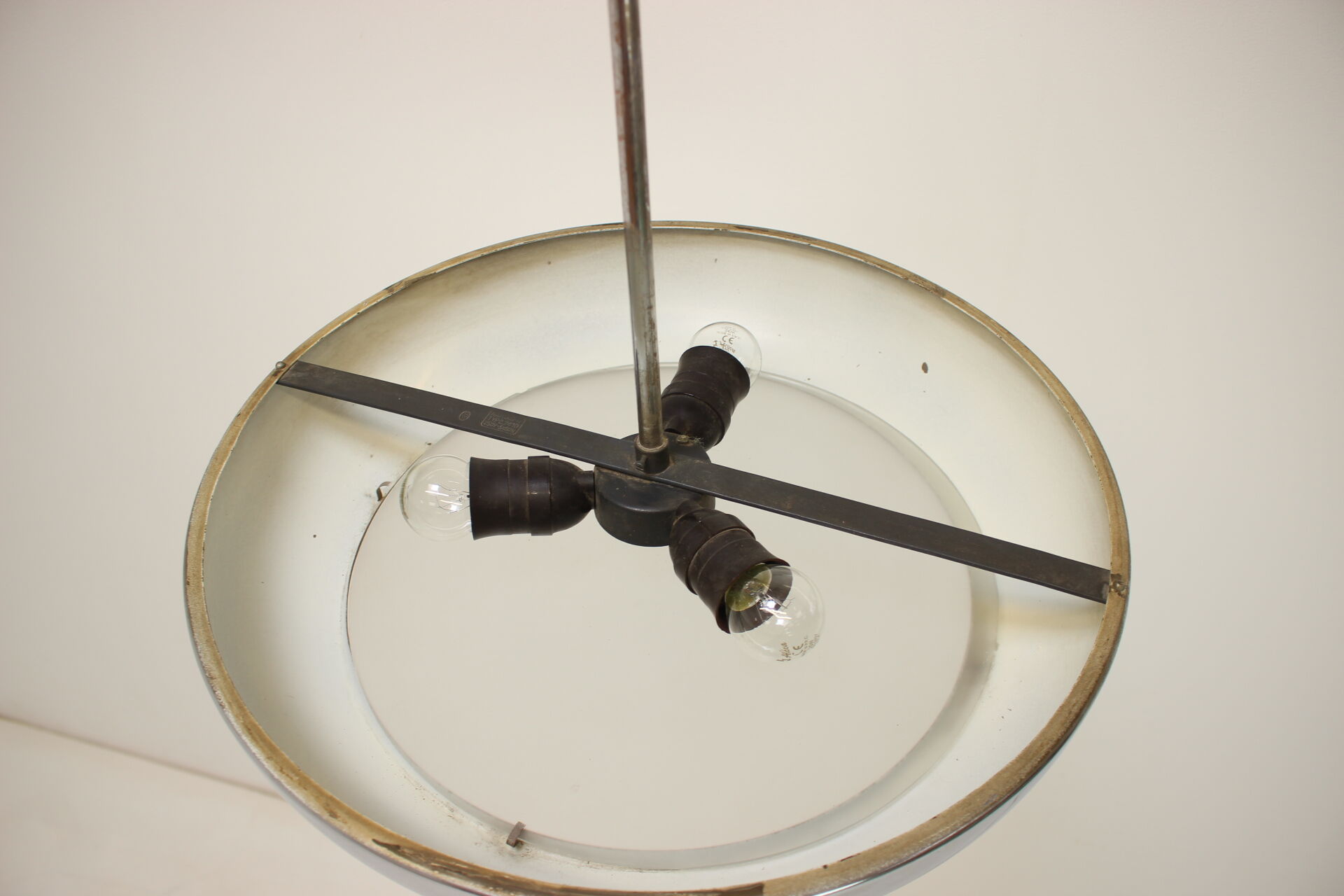 Ufo pendant lamp by josef hurka for napako 1940s