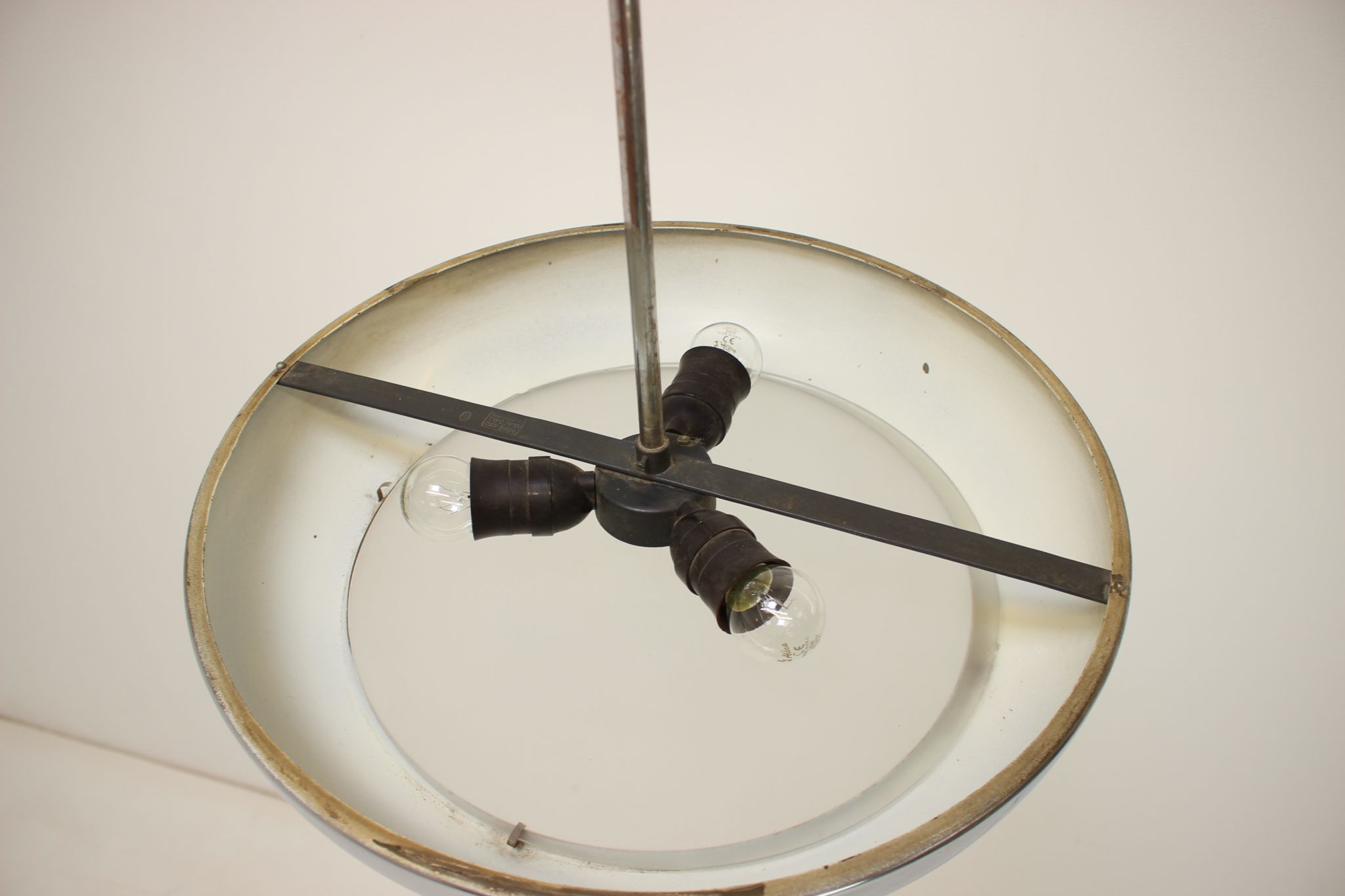 Ufo pendant lamp by josef hurka for napako 1940s