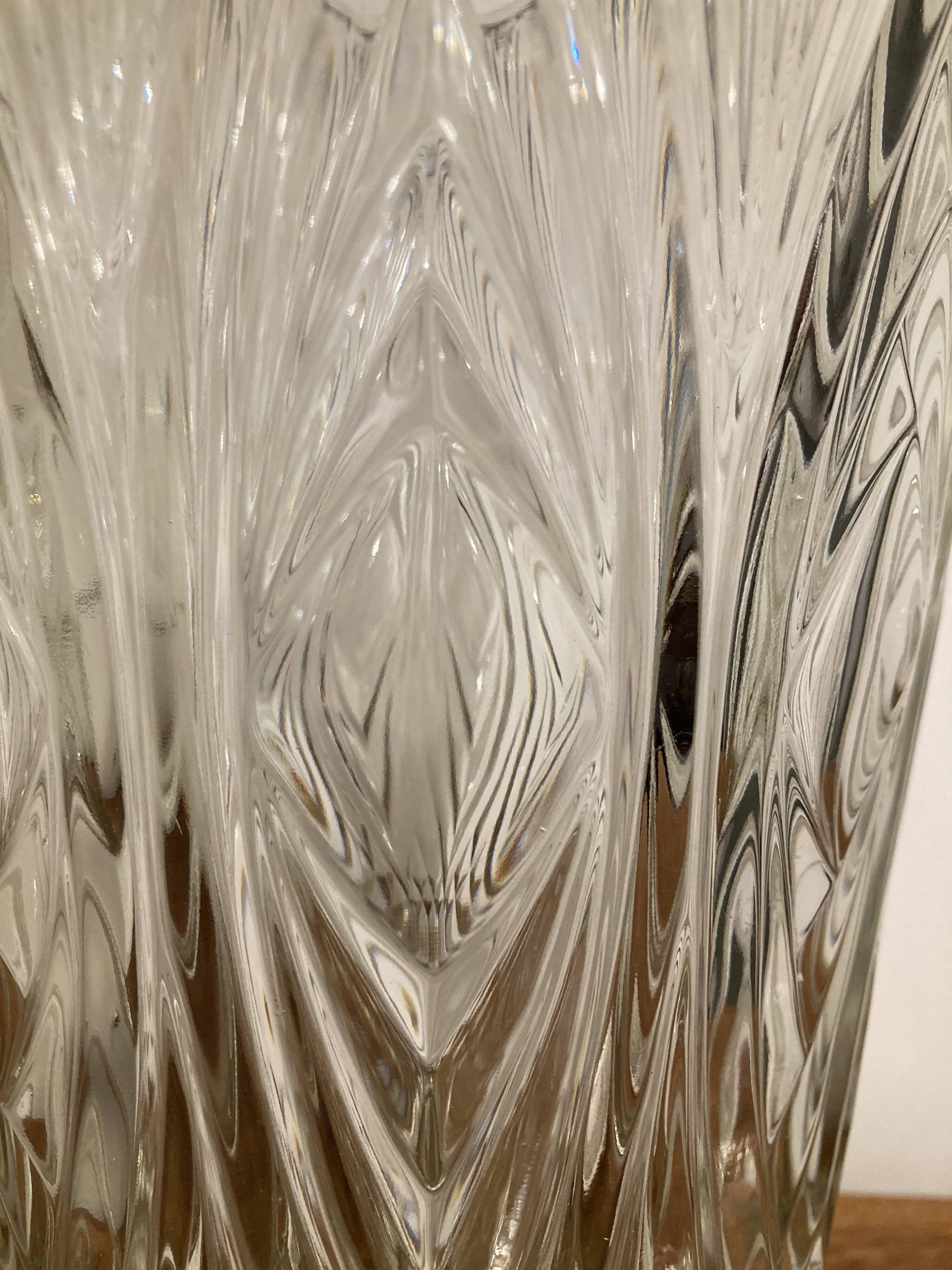 Molded glass vase