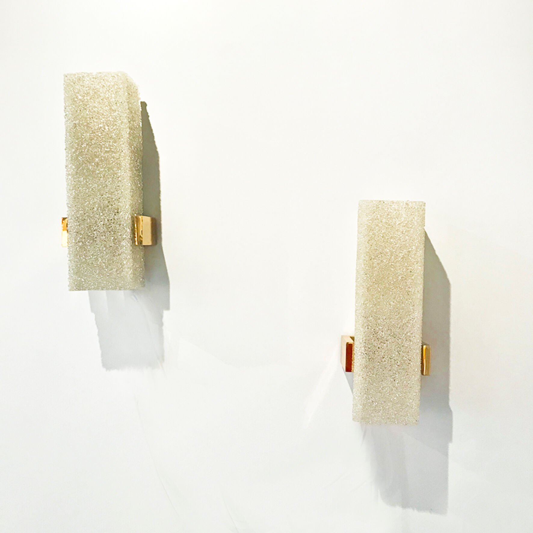 Pair of perspex wall lamp