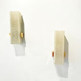 Pair of perspex wall lamp