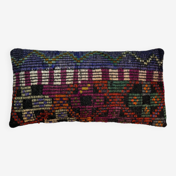 Housse de coussin kilim turc vintage, 30 x 60 cm