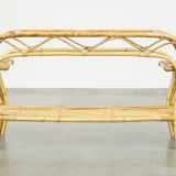 vintage rattan coffee table by Rohé Noordwolde from the 1950s