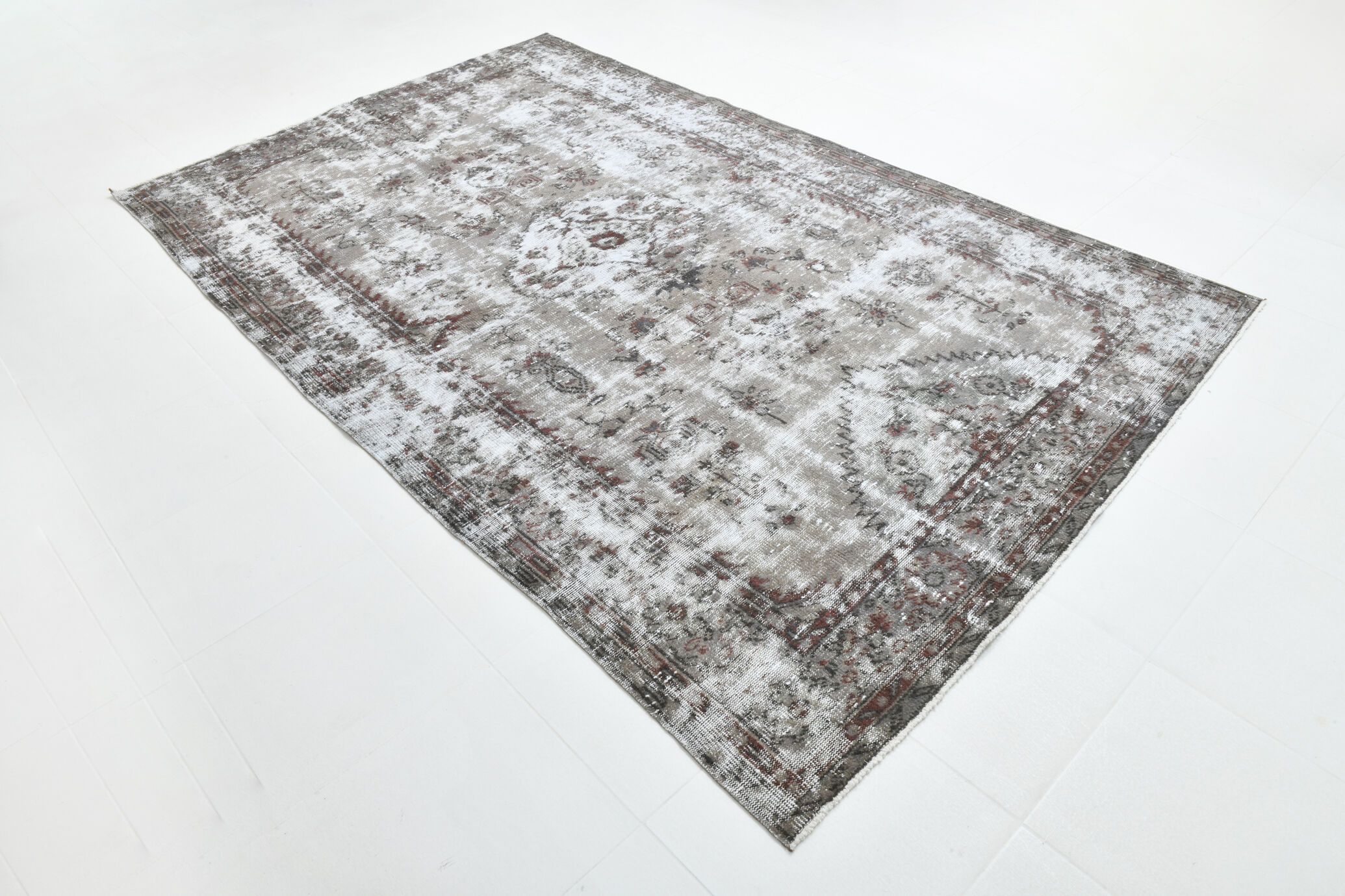 Turkish vintage large living room rug 313x188cm