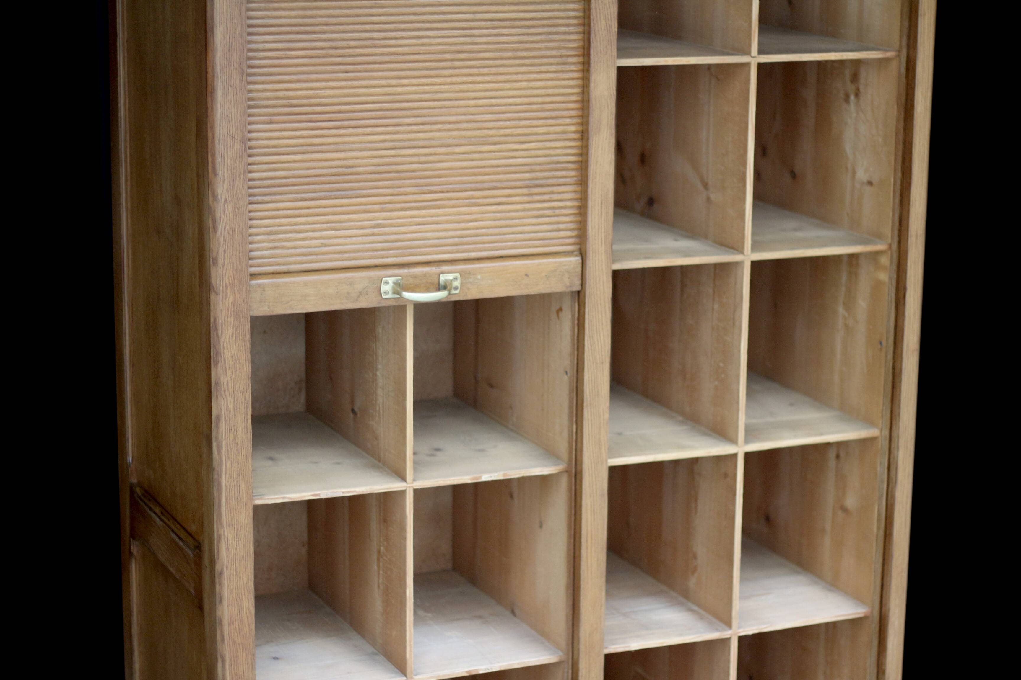 Magnificent curtain filing cabinet from La Poste (1920s/1930s).