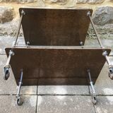 Steel and formica serving trolley