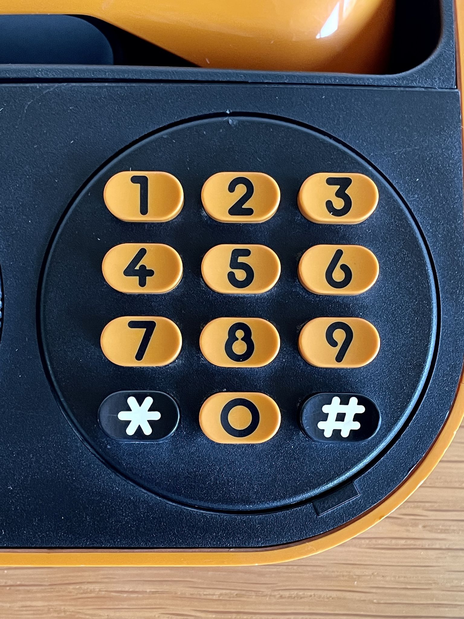 Phone orange pop art vintage telic ptt 1975 design f. quirin