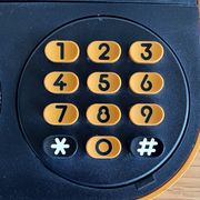 Phone orange pop art vintage telic ptt 1975 design f. quirin