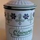BB enameled sheet spice box pot with blueberry frieze chicory