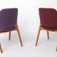 Vintage Lounge Chairs Set of 4, Germany 1960s, Beech Wood, Newly Upholstery