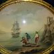 Pair of oval marines signed 19th