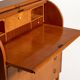 Scandinavian elm and burl wood secretary, 1950s/1960s