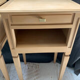 Pair of raw oak bedsides