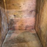 A schoolmaster's desk and chairs