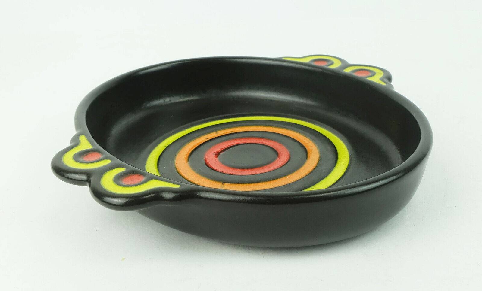 Colorful ceramic bowl side dish snack bowl herbolzheimer ceramic 1960s 70s wgp model no. 245-22