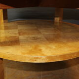 Art Deco Period Pedestal Table in Birch From Norway to Two Trays Around 1930