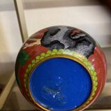 Vase cloisonné à décor de fleurs de lotus