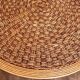 Large Round Coffee Table in Rope and Wood, in the Style of Audoux-Minet, Fra