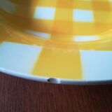 Set of 4 hollow plates Digoin yellow scottish model