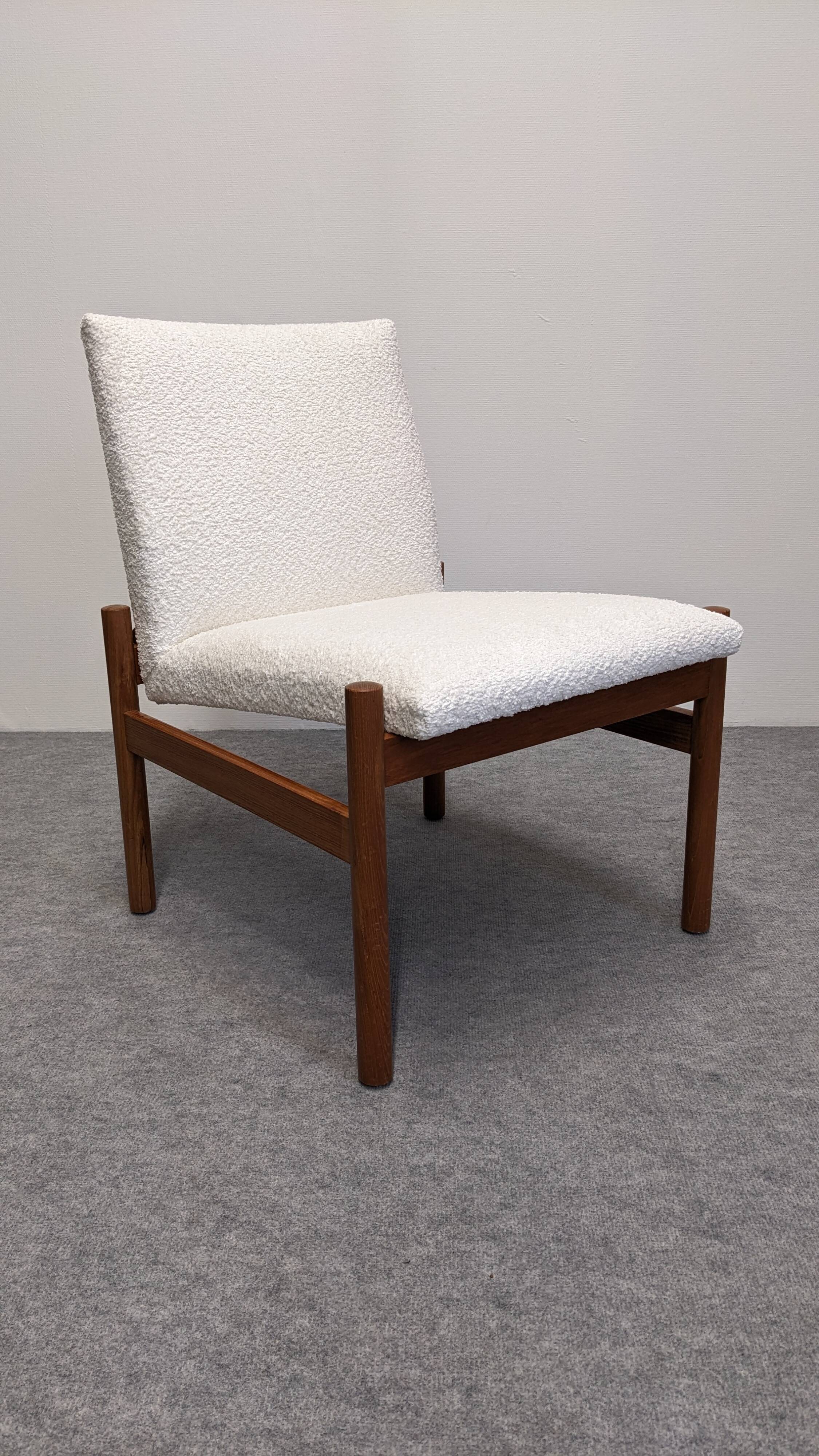 Scandinavian modernist rocking chair in teak, Denmark 1960.
