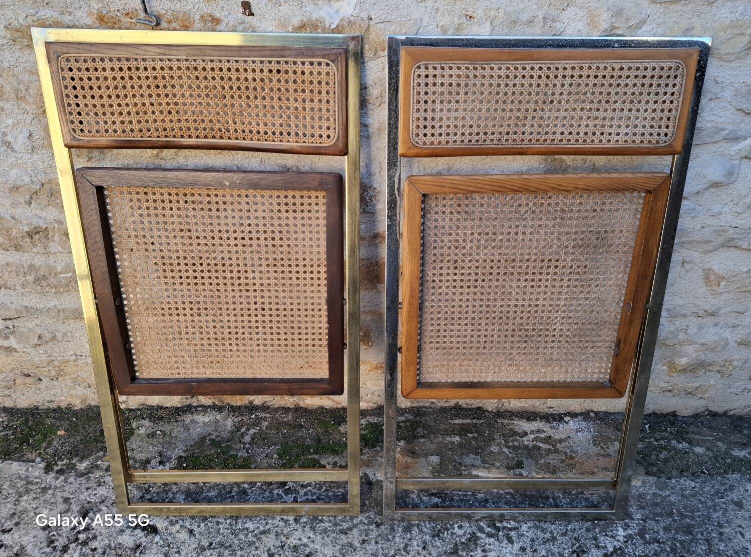 Italian cane folding chairs