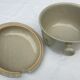 Soup or vinegar sarreguemines morzine 1970 gray floral decoration brown