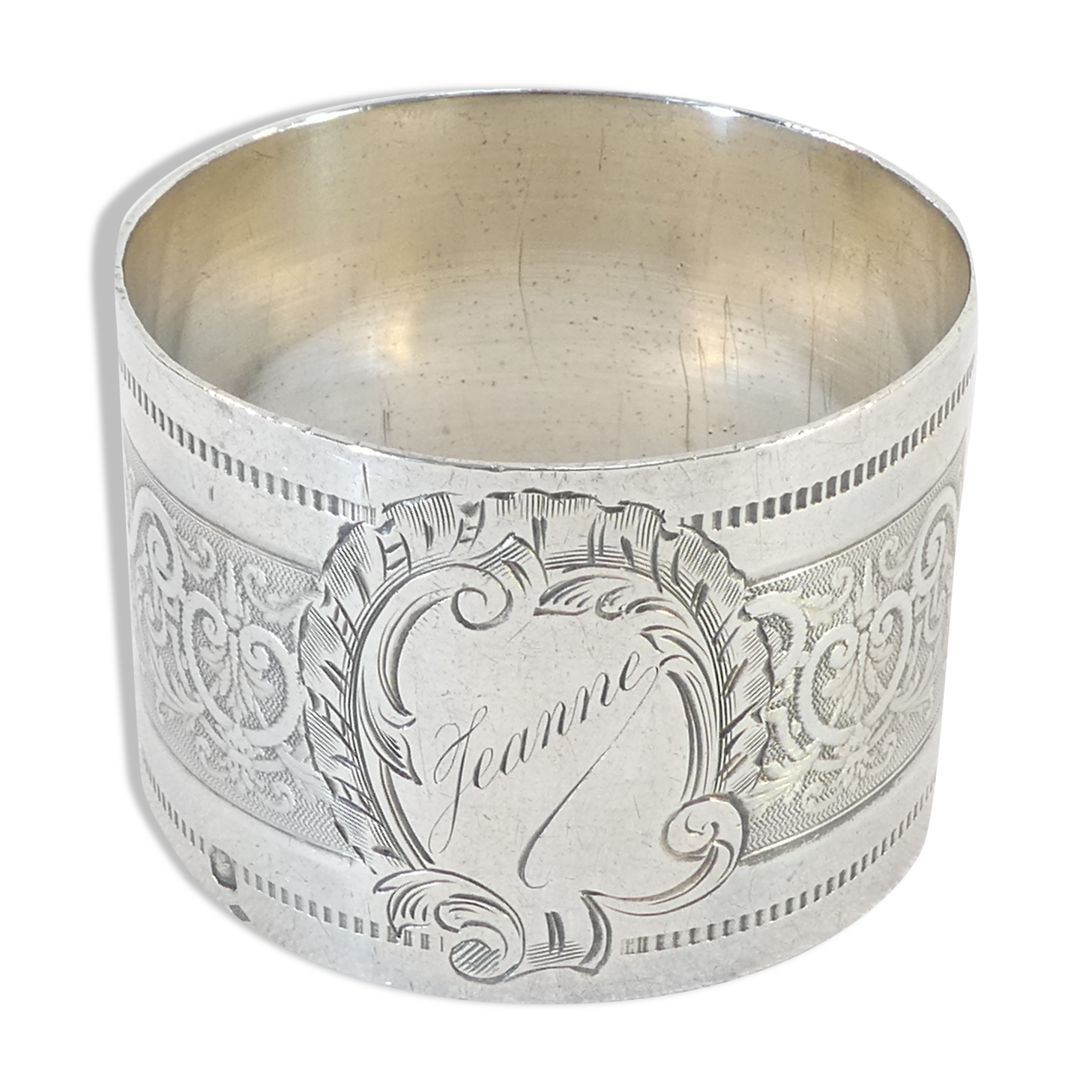 Solid silver towel round minerva orfevre hage henri