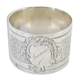 Solid silver towel round minerva orfevre hage henri