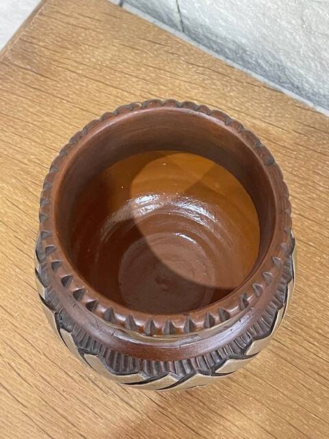 Brazilian ceramic vase signed marivaldo