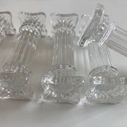 Set of 6 knife holder columns greek revival 1960 in ringing crystal