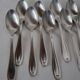 Manufrance 12 small silver-plated metal spoons / white