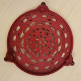 Burgundy cast iron trivet