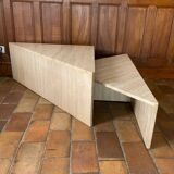 Travertine coffee table