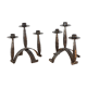 Pair of wrought iron candle holders, 60s