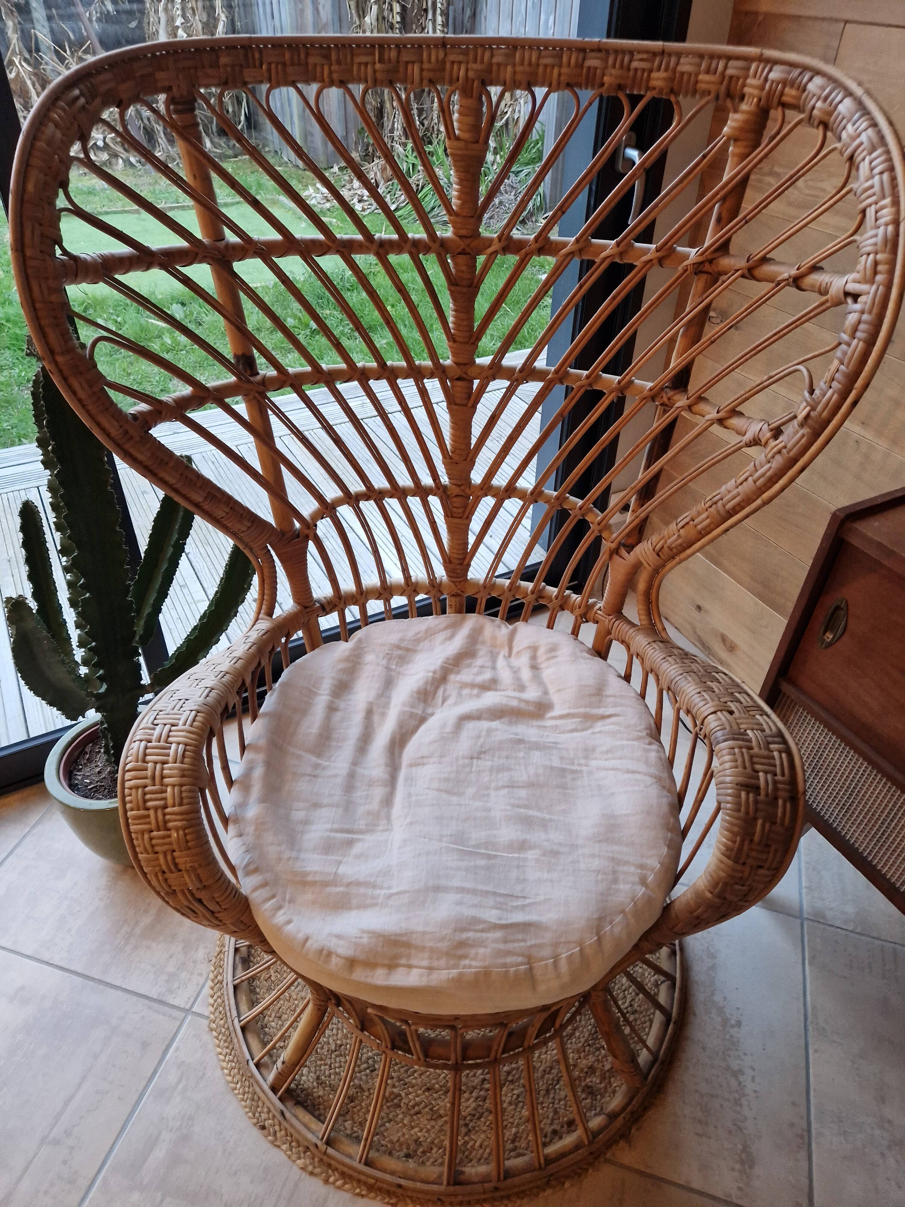 Gio Ponti wicker armchair