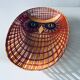 Vintage owl wicker mask or wall totem