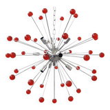 Red “star” murano glass sputnik chandelier by simoeng