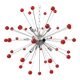 Red “star” murano glass sputnik chandelier by simoeng