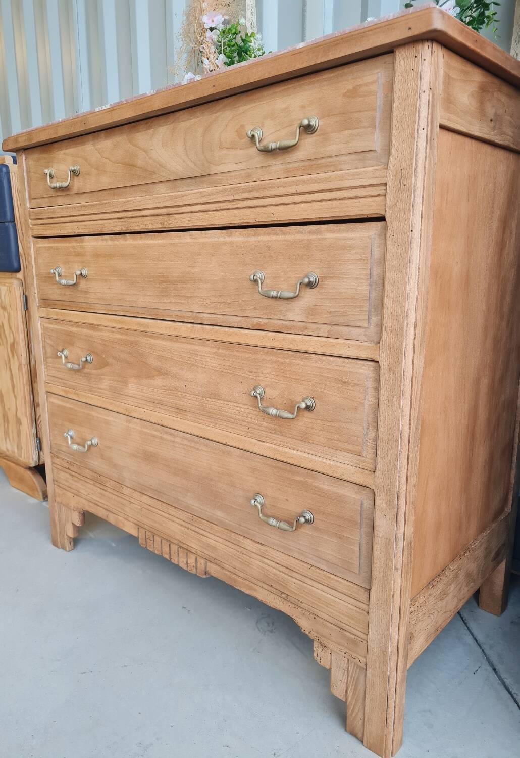 Commode art déco vintage bois massif