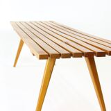 Vintage Bench In Wood, Czechoslovakia 1960s
