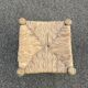 Vintage stool, wood and straw, 1950