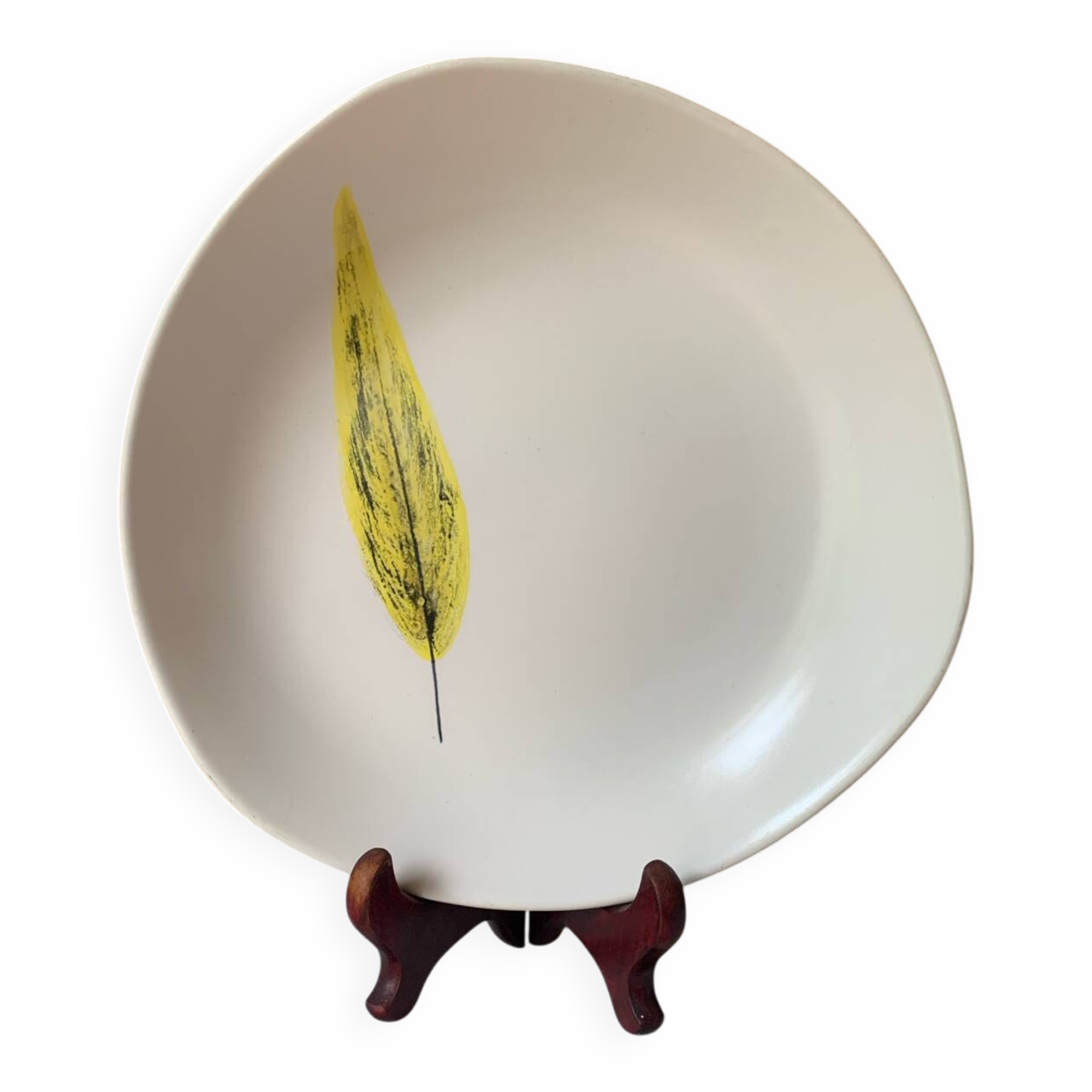 Niderviller 1960 Plume free-form semi-hollow dish