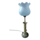 Lamp candlestick brass Tulip frosted glass bluish dp 1222101
