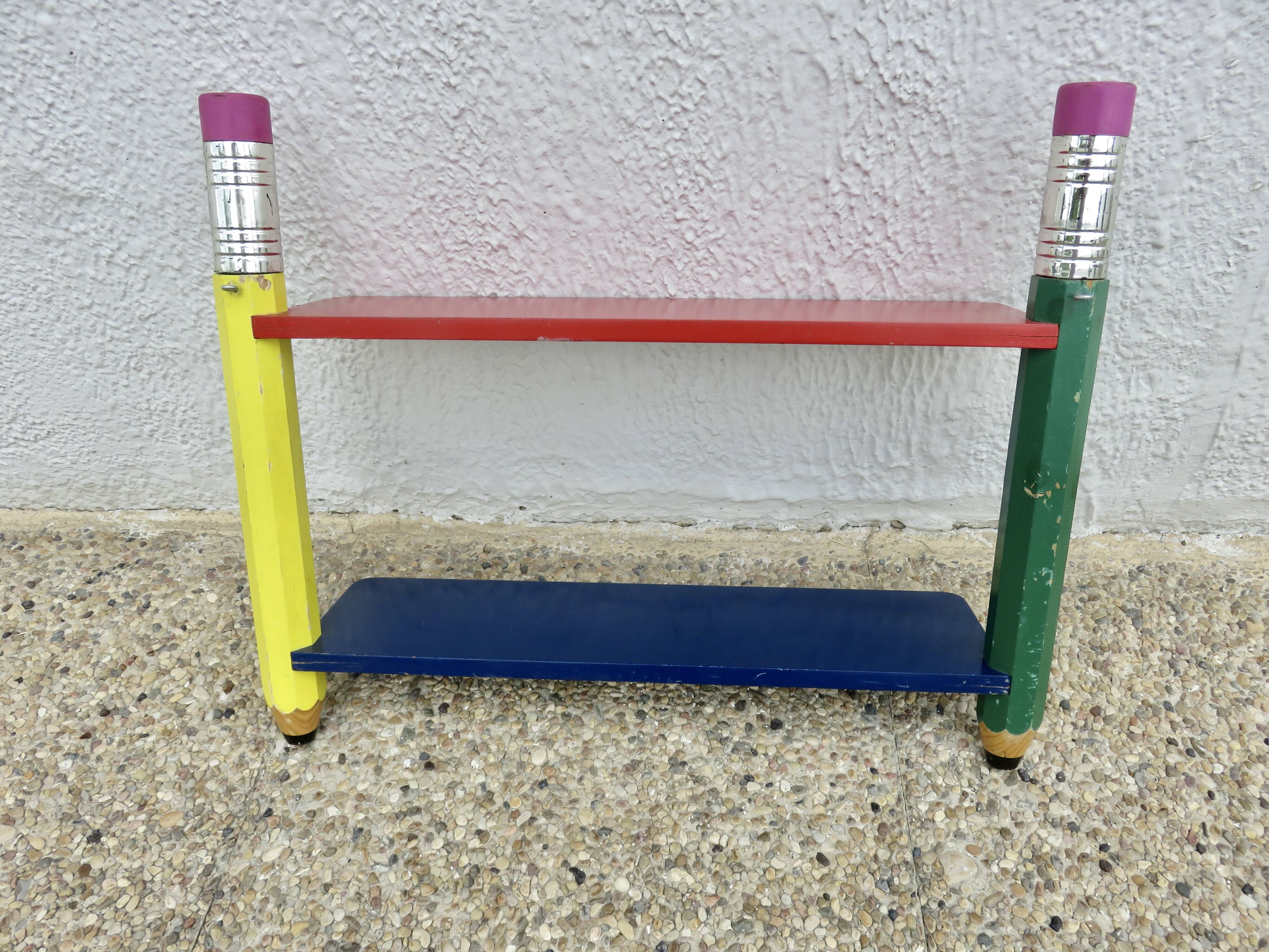"Pencil" wall shelf designed by Pierre Sala, 1980