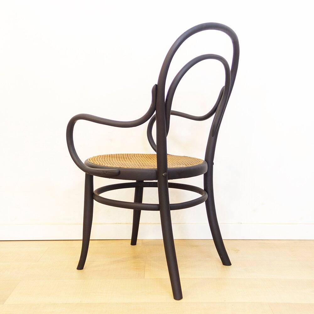 Fauteuil en bois courbé avec assise grillagée